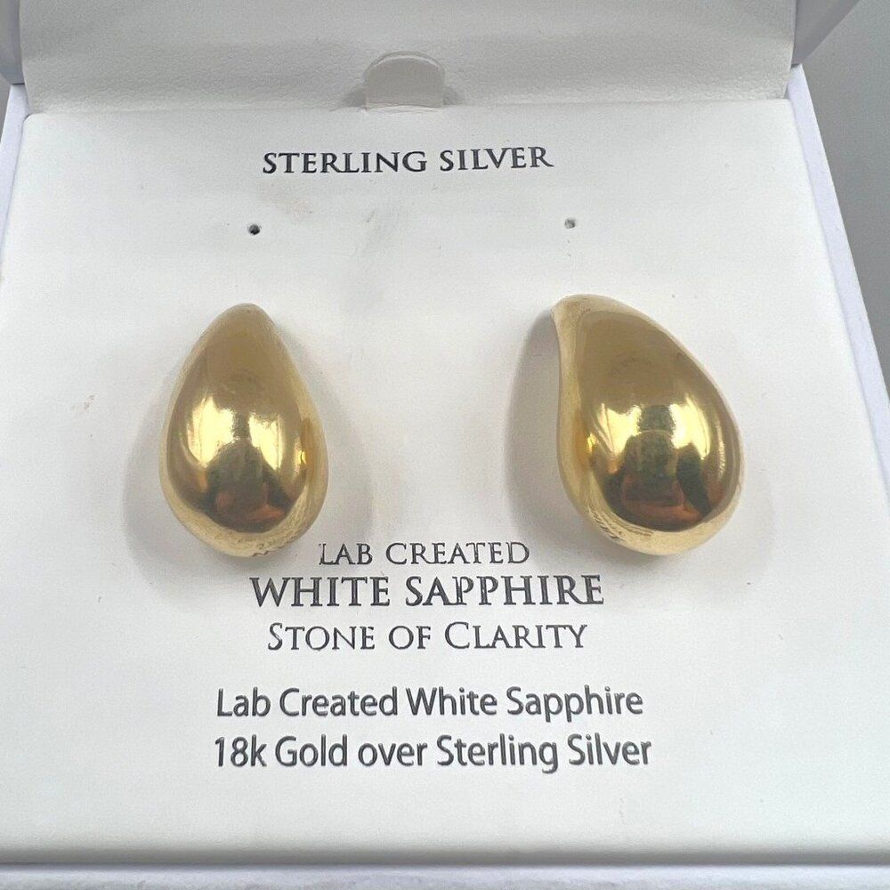 Macy's Hollow Bold Teardrop Earrings - NWT